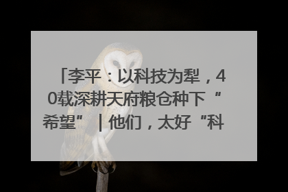 李平：以科技为犁，40载深耕天府粮仓种下“希望”｜他们，太好“科”了& 9312