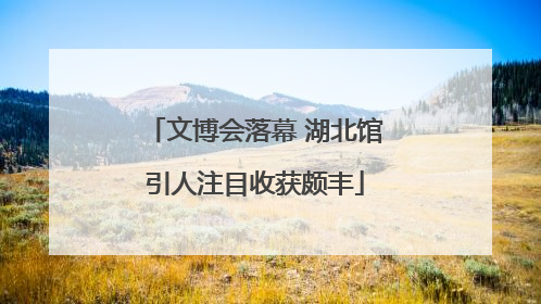 文博会落幕 湖北馆引人注目收获颇丰