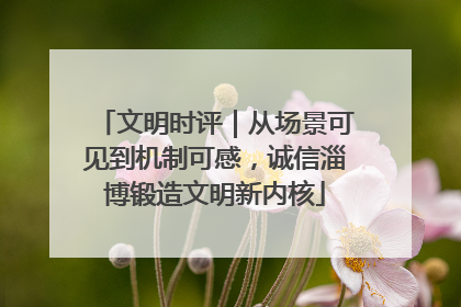 文明时评｜从场景可见到机制可感，诚信淄博锻造文明新内核