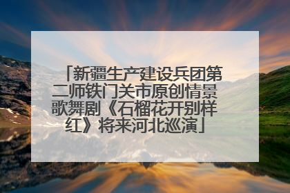 新疆生产建设兵团第二师铁门关市原创情景歌舞剧《石榴花开别样红》将来河北巡演