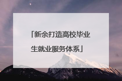 新余打造高校毕业生就业服务体系