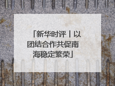 新华时评丨以团结合作共促南海稳定繁荣
