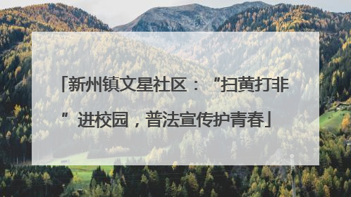 新州镇文星社区：“扫黄打非”进校园，普法宣传护青春