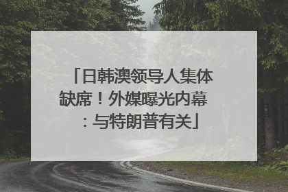 日韩澳领导人集体缺席！外媒曝光内幕：与特朗普有关