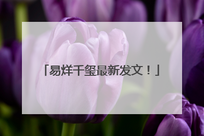 易烊千玺最新发文！
