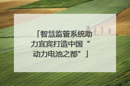 智慧监管系统助力宜宾打造中国“动力电池之都”