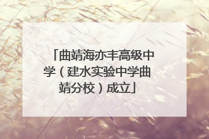 曲靖海亦丰高级中学（建水实验中学曲靖分校）成立