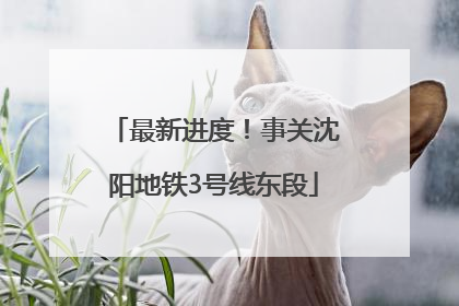 最新进度！事关沈阳地铁3号线东段