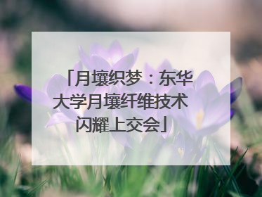 月壤织梦：东华大学月壤纤维技术闪耀上交会