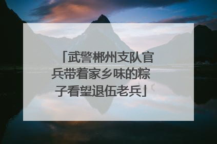 武警郴州支队官兵带着家乡味的粽子看望退伍老兵
