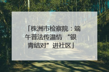 株洲市检察院：端午普法传温情 “银青结对”进社区