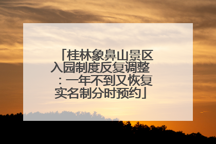 桂林象鼻山景区入园制度反复调整：一年不到又恢复实名制分时预约