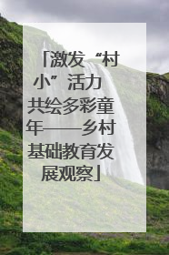 激发“村小”活力 共绘多彩童年——乡村基础教育发展观察