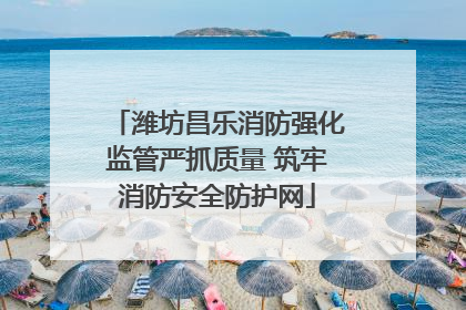 潍坊昌乐消防强化监管严抓质量 筑牢消防安全防护网