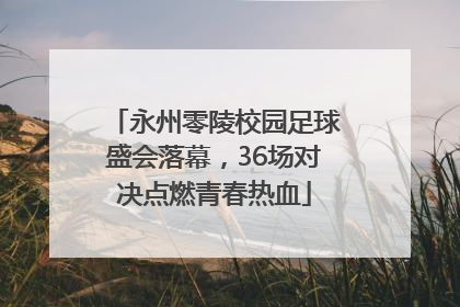 永州零陵校园足球盛会落幕，36场对决点燃青春热血