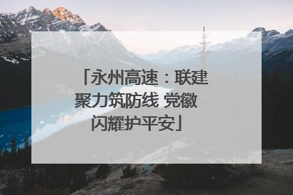 永州高速：联建聚力筑防线 党徽闪耀护平安