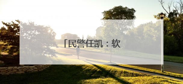 民警任凯：软件园里护平安
