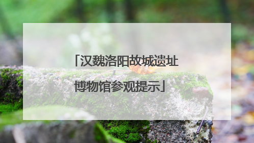 汉魏洛阳故城遗址博物馆参观提示