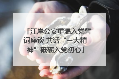 江岸公安重温入党誓词座谈 共话“三大精神”砥砺入党初心