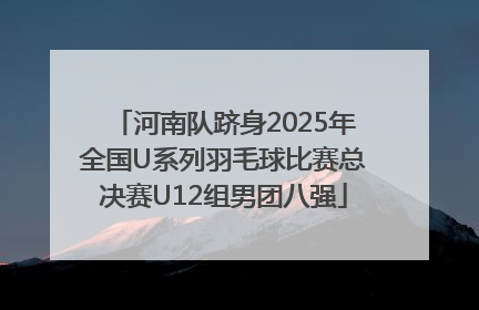 河南队跻身2025年全国U系列羽毛球比赛总决赛U12组男团八强