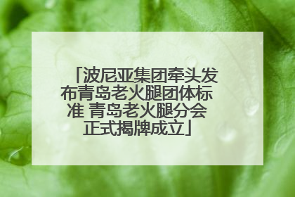 波尼亚集团牵头发布青岛老火腿团体标准 青岛老火腿分会正式揭牌成立