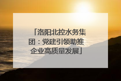 洛阳北控水务集团：党建引领助推企业高质量发展