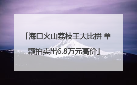 海口火山荔枝王大比拼 单颗拍卖出6.8万元高价