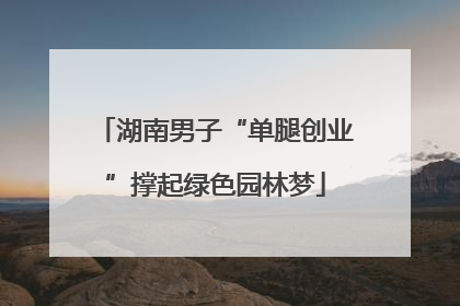 湖南男子“单腿创业”撑起绿色园林梦