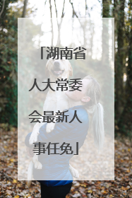 湖南省人大常委会最新人事任免