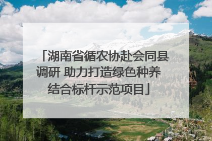 湖南省循农协赴会同县调研 助力打造绿色种养结合标杆示范项目
