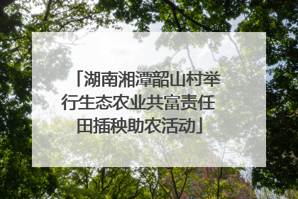 湖南湘潭韶山村举行生态农业共富责任田插秧助农活动