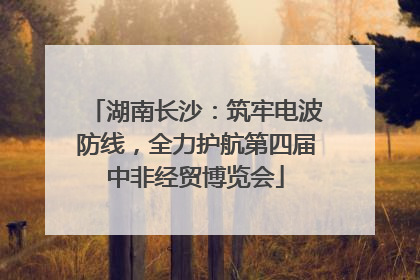 湖南长沙：筑牢电波防线，全力护航第四届中非经贸博览会