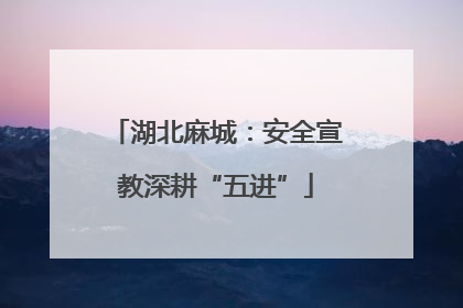 湖北麻城：安全宣教深耕“五进”