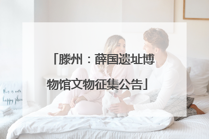 滕州：薛国遗址博物馆文物征集公告