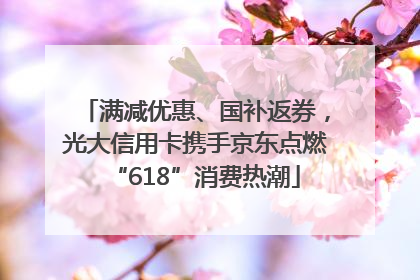 满减优惠、国补返券，光大信用卡携手京东点燃“618”消费热潮