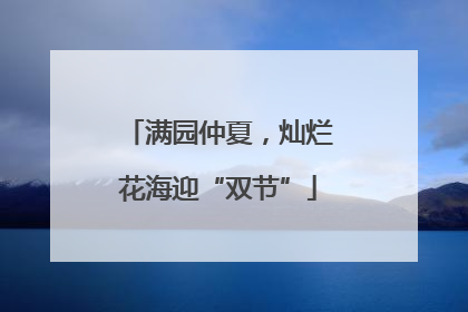 满园仲夏，灿烂花海迎“双节”