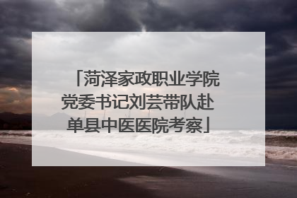 菏泽家政职业学院党委书记刘芸带队赴单县中医医院考察