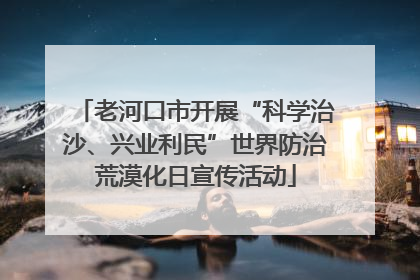 老河口市开展“科学治沙、兴业利民”世界防治荒漠化日宣传活动