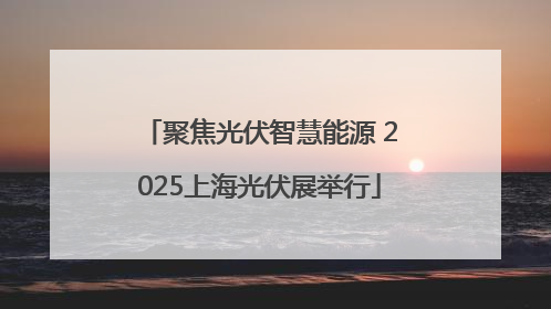 聚焦光伏智慧能源 2025上海光伏展举行