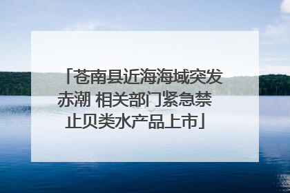 苍南县近海海域突发赤潮 相关部门紧急禁止贝类水产品上市
