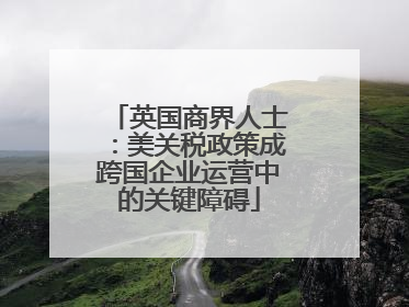 英国商界人士：美关税政策成跨国企业运营中的关键障碍