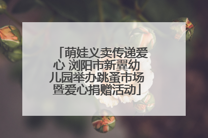 萌娃义卖传递爱心 浏阳市新翼幼儿园举办跳蚤市场暨爱心捐赠活动
