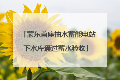 蒙东首座抽水蓄能电站下水库通过蓄水验收