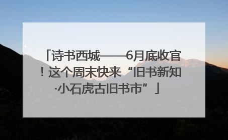 诗书西城——6月底收官！这个周末快来“旧书新知·小石虎古旧书市”
