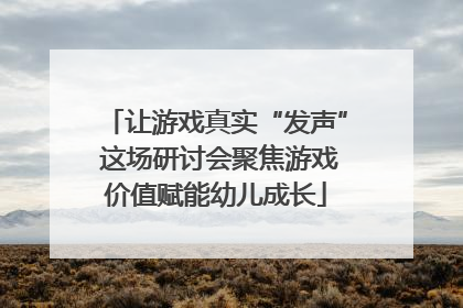 让游戏真实“发声” 这场研讨会聚焦游戏价值赋能幼儿成长