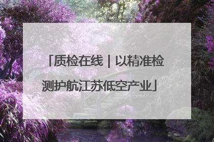 质检在线｜以精准检测护航江苏低空产业