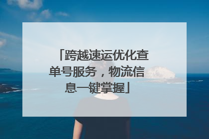 跨越速运优化查单号服务，物流信息一键掌握