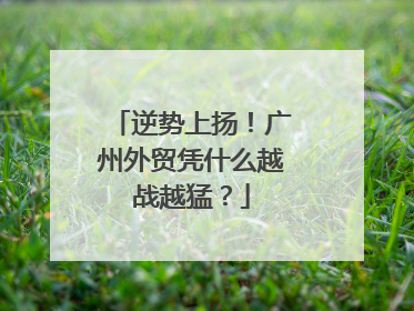 逆势上扬！广州外贸凭什么越战越猛？