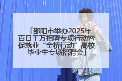 邵阳市举办2025年百日千万招聘专项行动暨促就业“金桥行动”高校毕业生专场招聘会