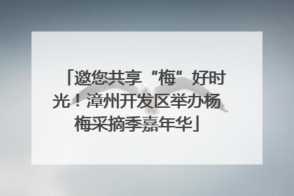 邀您共享“梅”好时光！漳州开发区举办杨梅采摘季嘉年华